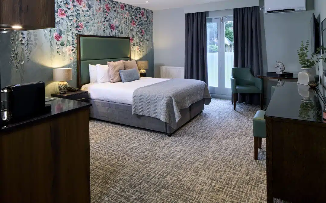 Air conditioned hotel bedroom at The Mandolay Hotel Guildford